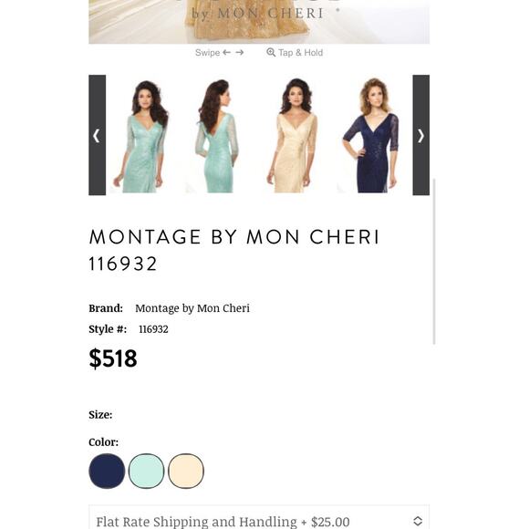 Montage by Mon Cheri Champagne Wedding Gown Mother of the Bride 14 Lace Cream - Picture 3 of 16